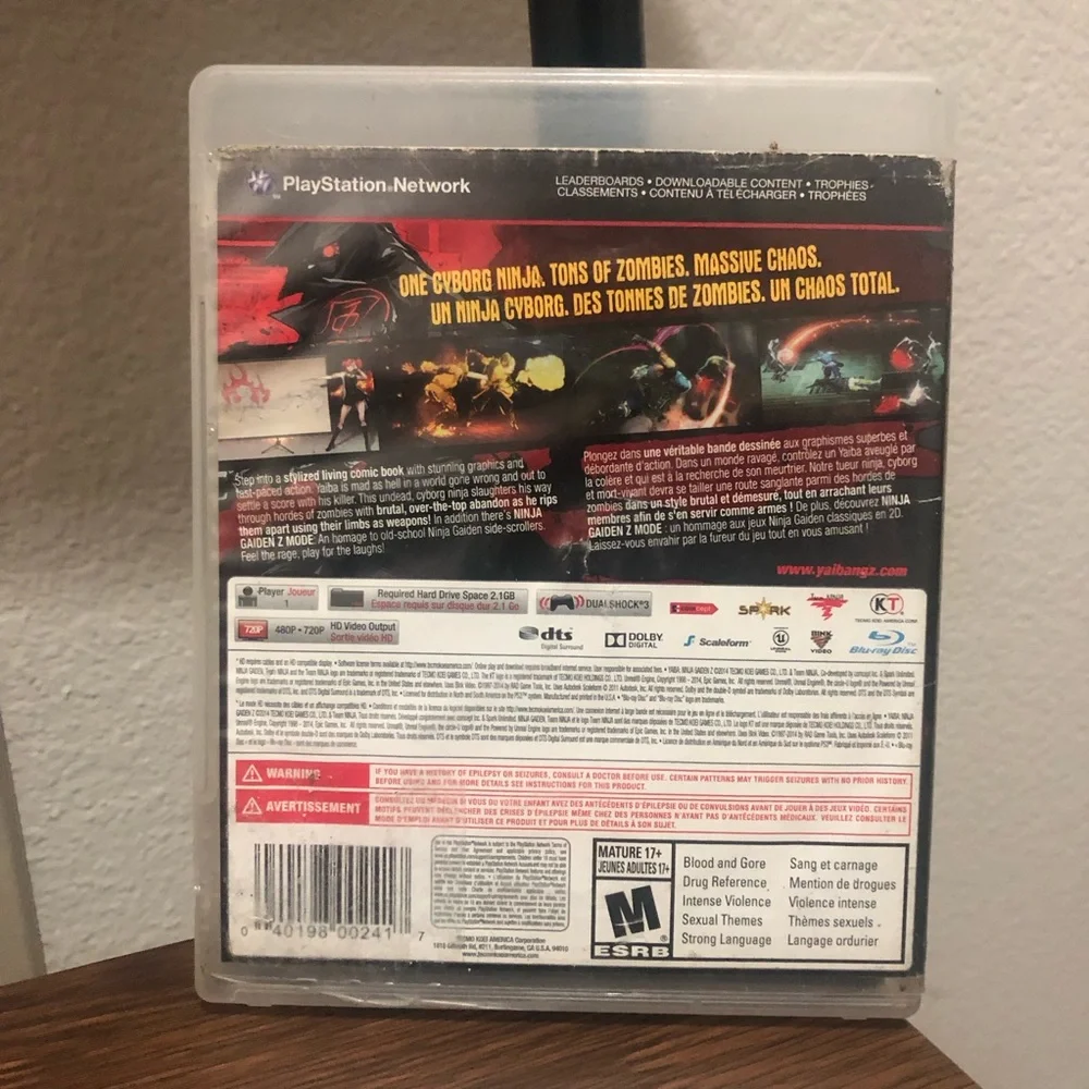 Yaiba Ninja Gaiden Z Sony PlayStation 3